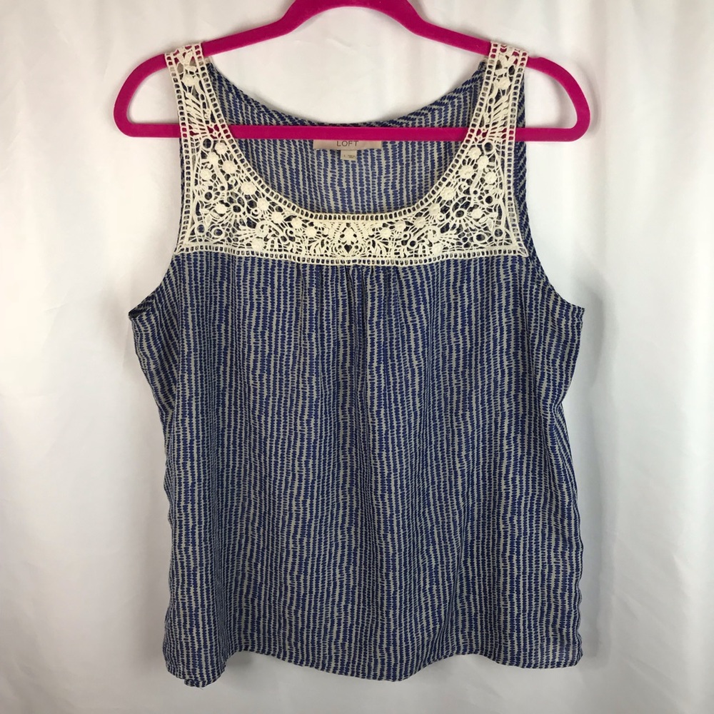 🔴 Ann Taylor Loft | Sleeveless Blouse Size Large